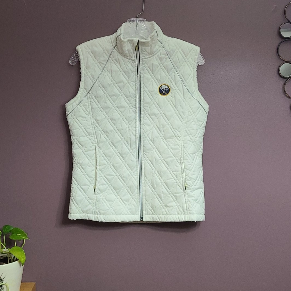Buffalo Sabres white quilted vest - S